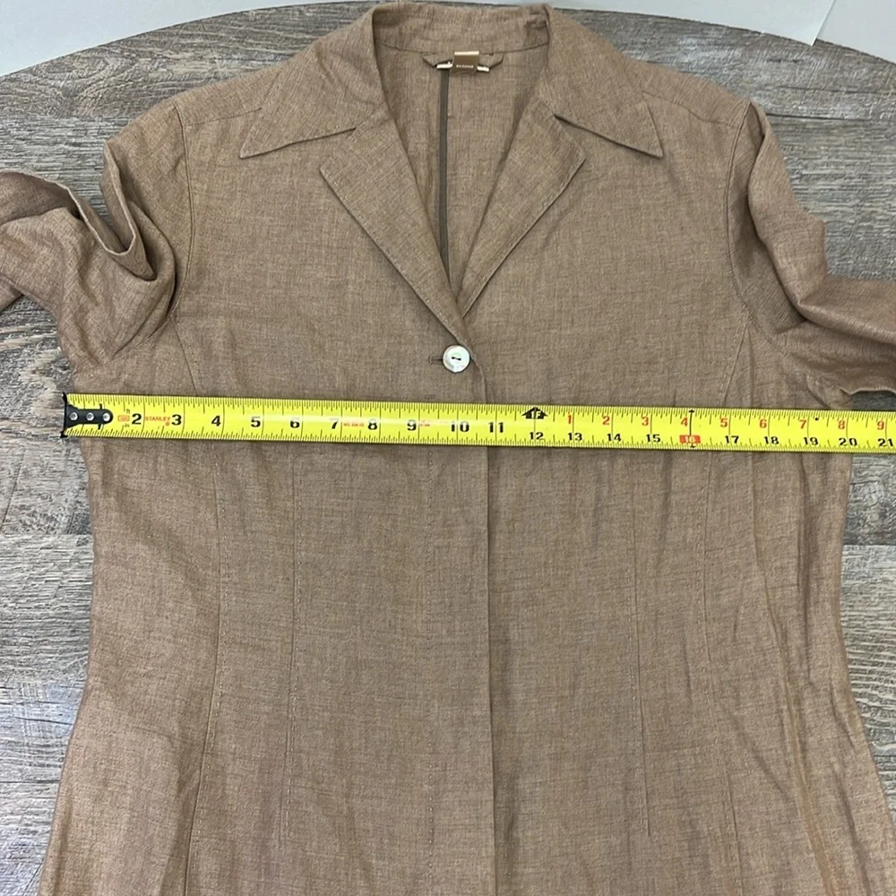 SOLD IN STORE Nordstrom Studio 121 Long Sleeve Linen Blend Shirt Dress Size 10 - Picture 10 of 13